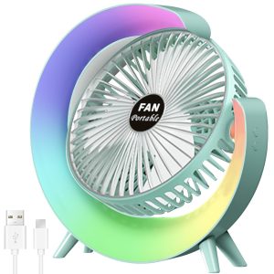 Personal Desk Fan with LED